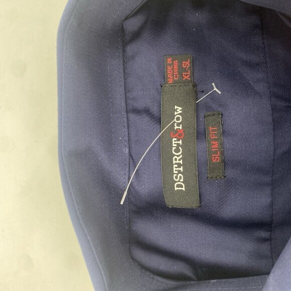 DSTRCT & Row STITCHFIX Men's XL Navy Long Sleeve Button Up Shirt Lightweight NWT - Picture 5 of 6